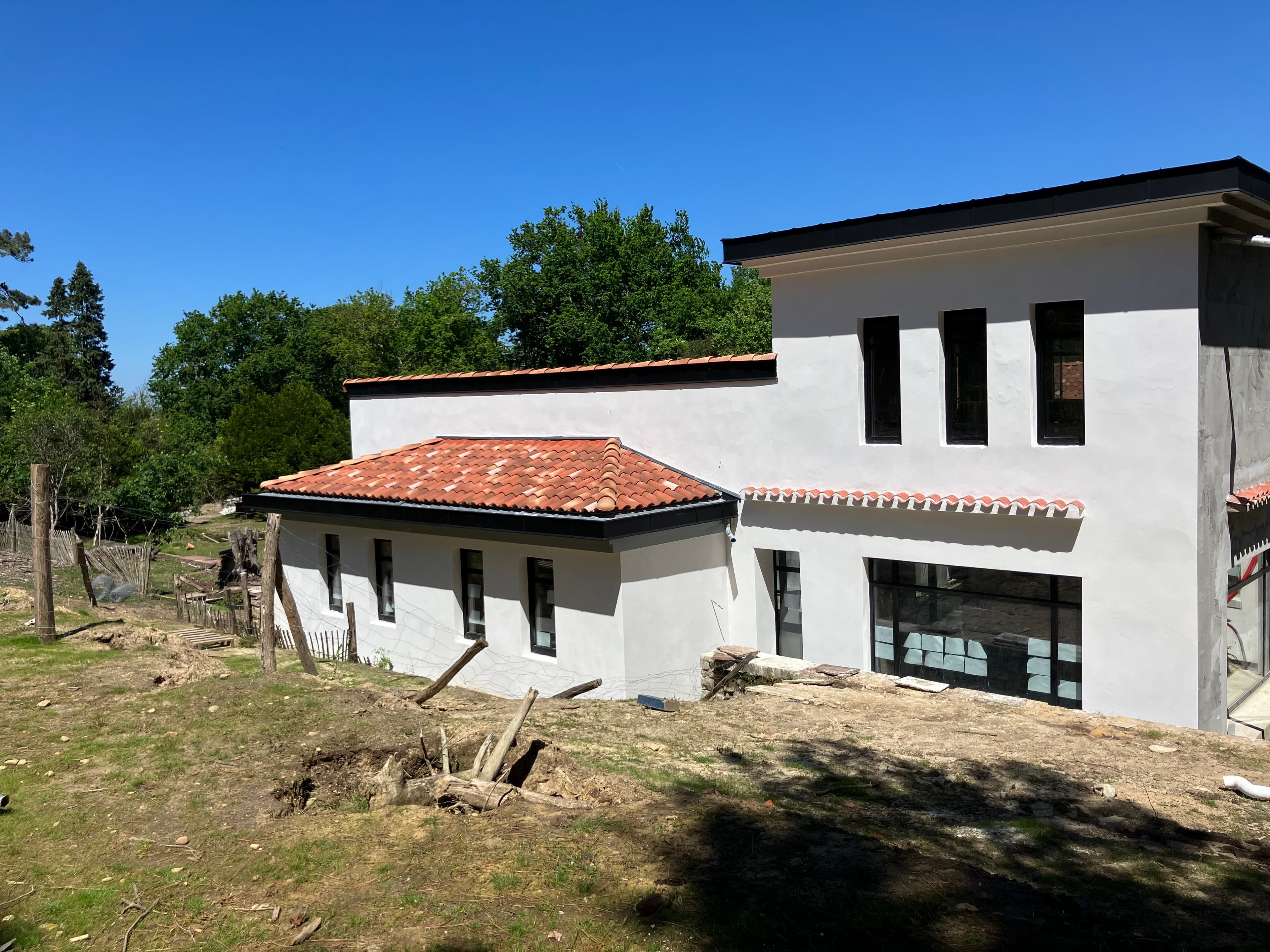 Mise en place d'une isolation par l'extérieur en fibres de bois